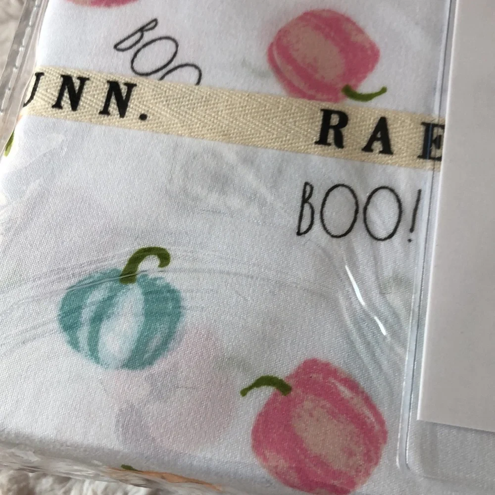 Rae Dunn BOO Halloween Pastel Pumpkins Jack O Lantern Sheet Set - QUEEN
